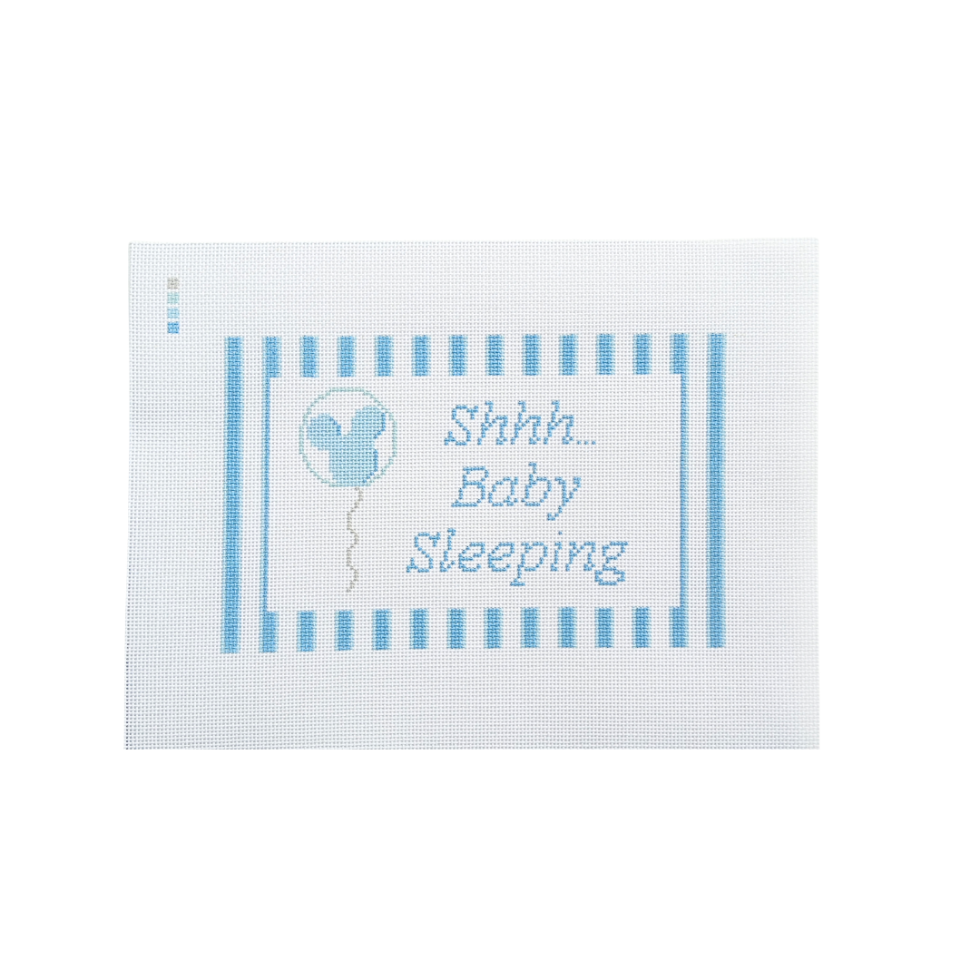 Shhh... Baby Sleeping (Blue) - Large Canvas - Ready To Ship