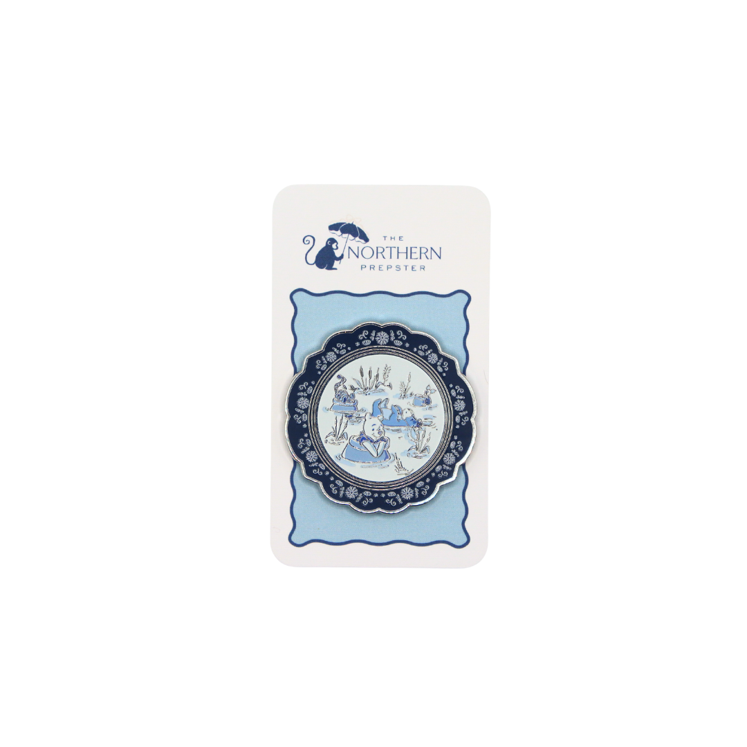 Blue and White Pooh & Friends Needle Minder (Licensed Pin)