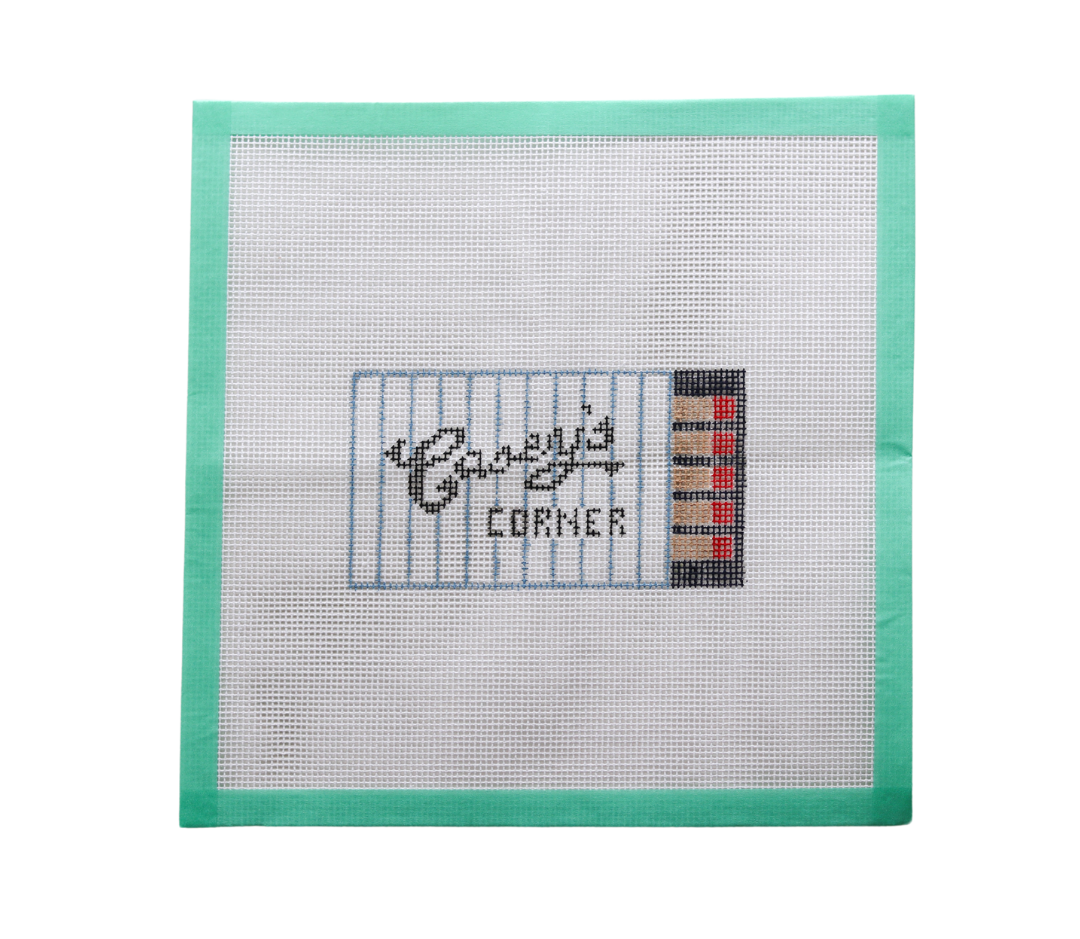Casey’s Corner Matchbox Hand Painted Needlepoint Canvas