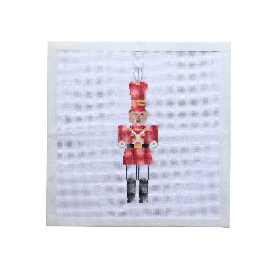 Very Merry Christmas Toy Soldier Hand-painted needlepoint canvas