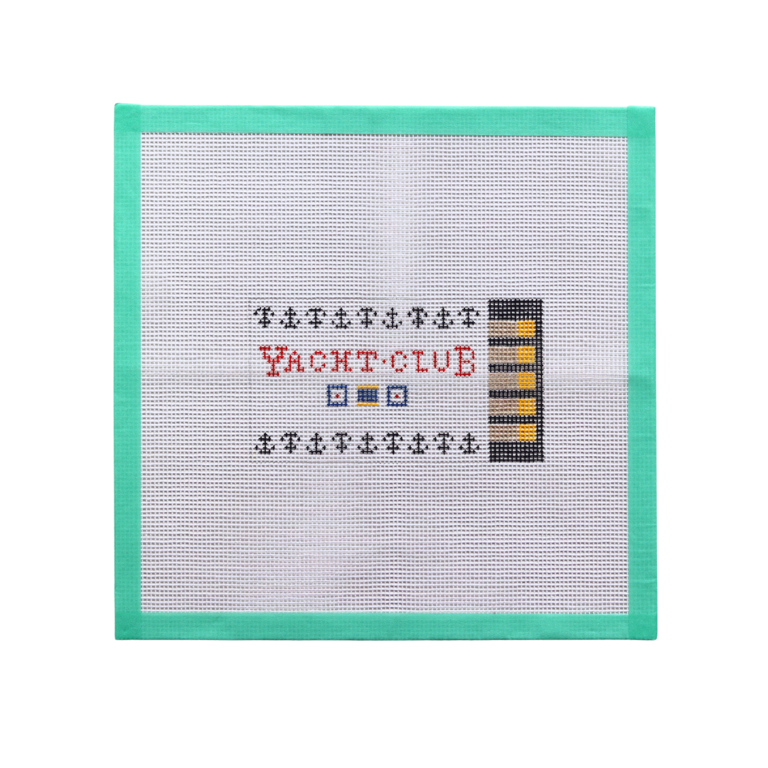 Yacht Club Resort Hand-painted needlepoint canvas